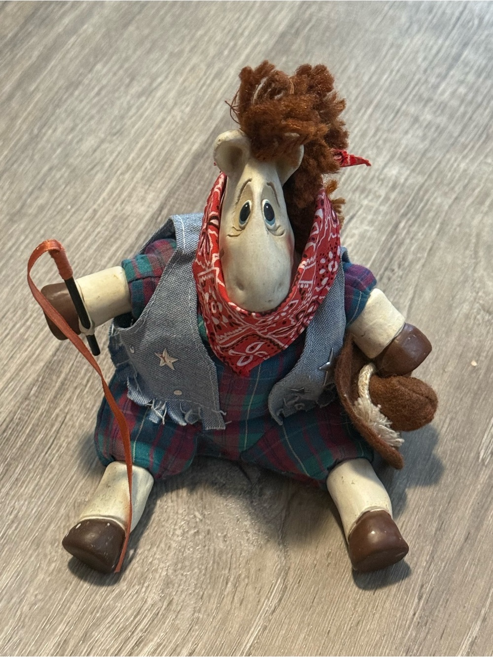 Russ Cowboy Horse Doll Toy Shelf Sitter Western Rodeo Bandit Outlaw Sheriff